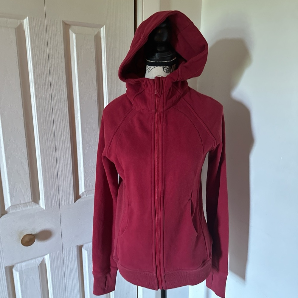 Maroon zip up Jacket - Picture 2 of 5